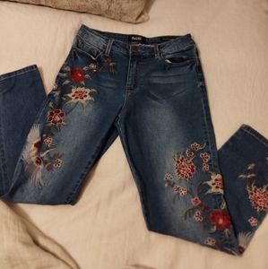 Nanette Lepore Embroidered Jeans